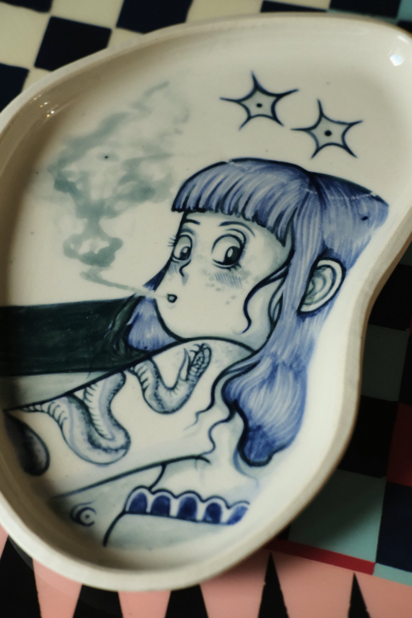 Smoking Woman Tray