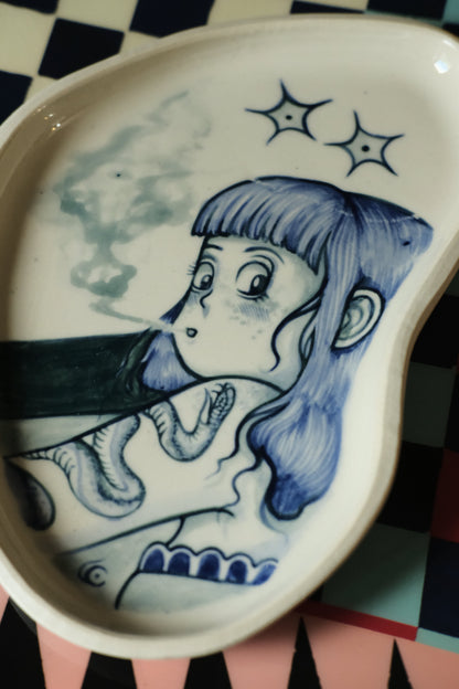 Smoking Woman Tray